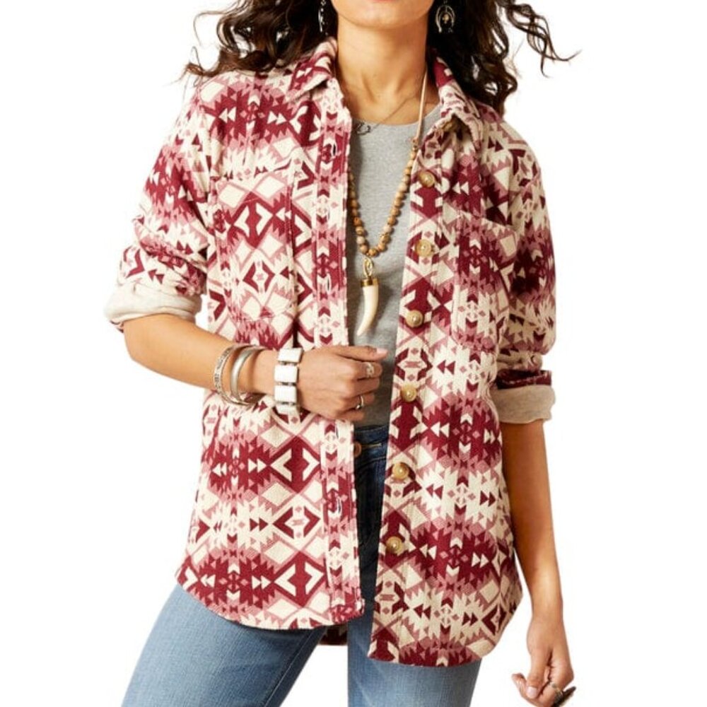 ARIAT Oversized Relaxed Fit Shacket Shirt Jacket Size Small NEW $85 msrp